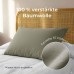 Dreamzie Renforcé Cotton Pillowcase 40 x 80 cm (Set of 2) – Light Grey – Densely Woven with 57 Threads/cm² – Cushion Cover 40 x 80 cm – OEKO-TEX Certified