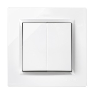 Double Switch White SIMON 10