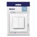 Double Switch White SIMON 10