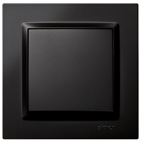 SIMON - Simon 10 Series 230V Internal Wall Switch Easy Install Includes Frame, Lid and Mechanism - Black