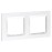 SIMON - 2 Panel Wall Switch Frame Compatible with Simon 10 Mechanisms, Suitable for Indoor Use, Easy Assembly, Push Button, Switch and Schuko Socket, White