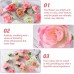 GEFIRE Pack of 80 Artificial Flower Heads, Artificial Flowers, Rose Heads, Artificial Flowers, Fake Rose Heads, Artificial Roses Decoration for Wedding, DIY Party Decoration (4 Colours)