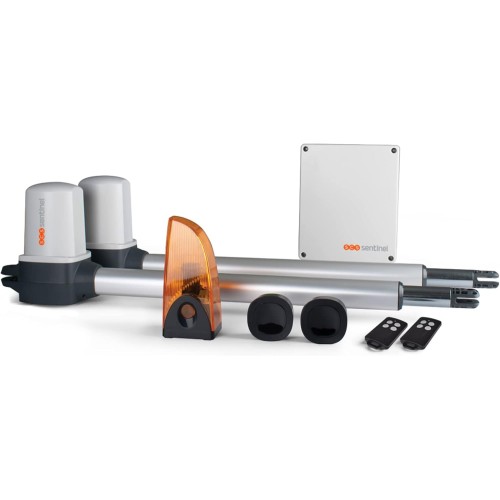 SCS Sentinel, MVE0100, motor drive for swing gates, 24 V, 2 remote controls with 50 m range, LED flashing light, length 4 m, max 400 kg, OpenGate1