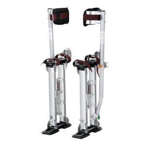 VEVOR Work Stilts Drywall 45.7-76.2 cm Height Adjustable Aluminium Stilts Ceiling Construction 103 kg Load Capacity Painting Stilts 27-29 cm Foot Size for Painting Work Home Decoration Tree Cutting