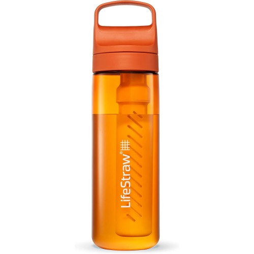 LifeStraw Go Series - BPA Free Water Bottle with Water Filter for Travel and Daily Use - Removes Bacteria, Parasites, Microplastics and Improves Taste