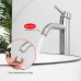 Ibergrif M11203A Bathroom Tap, Single Lever Mixer Tap, Sink Tap with Spout, Height 205 mm, Ceramic Cartridge, Water-Saving, Modern Bathroom Guest Toilet, Matt Grey