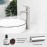 Ibergrif M11203A Bathroom Tap, Single Lever Mixer Tap, Sink Tap with Spout, Height 205 mm, Ceramic Cartridge, Water-Saving, Modern Bathroom Guest Toilet, Matt Grey