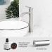 Ibergrif M11203A Bathroom Tap, Single Lever Mixer Tap, Sink Tap with Spout, Height 205 mm, Ceramic Cartridge, Water-Saving, Modern Bathroom Guest Toilet, Matt Grey