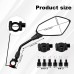 Universal Motorcycle Rear View Mirror, Handlebar End Mirror, Side Mirror with M8 M10, E-Approved for Scooters, Moped, ATV
