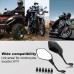 Universal Motorcycle Rear View Mirror, Handlebar End Mirror, Side Mirror with M8 M10, E-Approved for Scooters, Moped, ATV