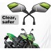 Universal Motorcycle Rear View Mirror, Handlebar End Mirror, Side Mirror with M8 M10, E-Approved for Scooters, Moped, ATV