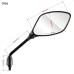 Evermotor Universal Motorcycle Rear View Mirror E-Approved 2x M10 Right Thread, 2x M8 Right Thread + 1x M10 Left Thread, 1x M8 Left Thread Mirror for Quad Scooter Moped ATV