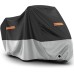 Favoto Motorcycle Tarpaulin Outdoor Motorcycle Cover Waterproof Dustproof UV Protection with Lock Hole Windproof Buckle Oxford Fabric XXL Black Silver 245 cm x 105 cm x 125 cm