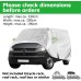 CICMOD Car Cover Full Garage Replacement for V-W T5 T6 Transporter Motorhome Car Cover Outdoor Waterproof Large with Side Door Zippers Weatherproof UV-Resistant Silver