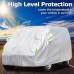 CICMOD Car Cover Full Garage Replacement for V-W T5 T6 Transporter Motorhome Car Cover Outdoor Waterproof Large with Side Door Zippers Weatherproof UV-Resistant Silver