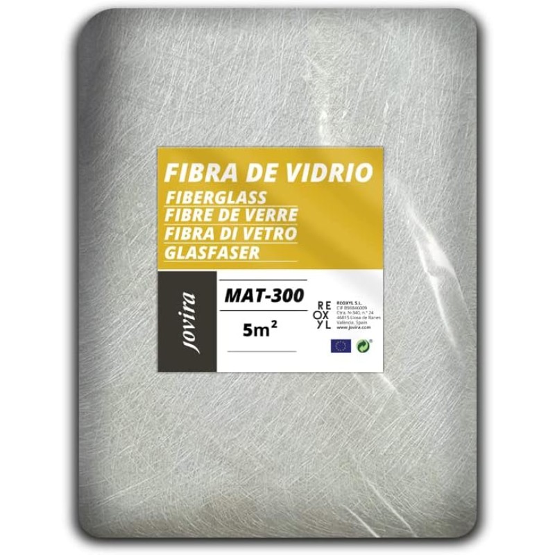 JOVIRA PINTURAS Fibreglass MAT-300 Fibreglass Repair All Types of Connections (5m2)