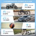 CARSUN Electric Air Pump, 150 PSI Electric Bicycle Pump, Portable Battery Air Pump, Battery Compressor with LED Light, Mini Battery Bicycle Pump for Car, Moto, Bicycle, Swimming Ring etc.