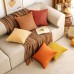 EMEMA Cushion Cover, Corduroy Decorative Cushion Cover, Sofa Cushion, Cord Cushion Cover, Decorative Soft Cushion Covers for Sofa, Armchair, Home, Bedroom, 40 x 40 cm – Burnt Orange