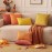 EMEMA Cushion Cover, Corduroy Decorative Cushion Cover, Sofa Cushion, Cord Cushion Cover, Decorative Soft Cushion Covers for Sofa, Armchair, Home, Bedroom, 40 x 40 cm – Burnt Orange