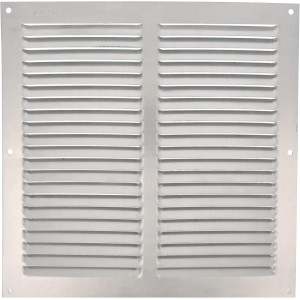 Amig - Quadratisches Aluminiumgitter | Belüftungsgitter für Abluft | Ideal für Küchendecke und Badezimmer | Maße: 250 x 250 mm | Farbe: Silber