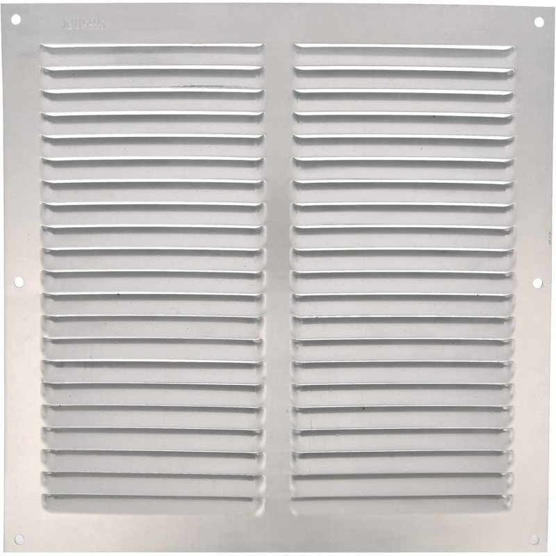Amig - Quadratisches Aluminiumgitter | Belüftungsgitter für Abluft | Ideal für Küchendecke und Badezimmer | Maße: 250 x 250 mm | Farbe: Silber