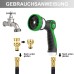 KSSKEN Flexible Garden Hose, Water Hose, 10 m, Extendable Hose with 10 Functions Gun, Flexible and Durable, High-Quality Copper Fittings, Ideal for Gardening and Household