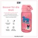 Ion8 Children's Water Bottle, 350 ml, Leak-Proof, One-Handed Opening, Secure Locking, Dishwasher Safe, BPA-Free, Carry Handle, Flip Lid, Easy to Clean, Climate Neutral, Unicorn Design