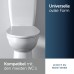 Ideal Standard Original Toilet Seat for Standard Toilets with Soft Close Mechanism - Universal Design Made of Duroplast in White