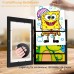 SanerDirect Children's Art Frame Front Opening A4 Hinged Wooden Photo Frame Fillable Folding Frame for Storage and Display of Children's Drawings / Artworks, Black, Pack of 1