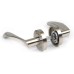 Jdel Set of 5 Interior Door Cranks for Passage Door with 50mm Rosette Aluminium Satin Nickel