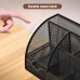 MumdoYAL Desk Organiser, Mesh Metal Office Organiser with Drawer and Pen Holder for Pens, Sticky Notes, Stapler, Folder Clips, Black