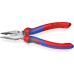 KNIPEX 08 22 185 Комбинирани клещи с остри върхове и удобни дръжки, черни, атраментизирани, 185 mm