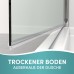 Engelbach® Shower Seal with Perfect Fit for 5-8 mm Glass Doors - Shower Door Seal with Extra-Thick Rubber Lip - For All Shower Types - 100% Waterproof - Easy Installation - 80 cm