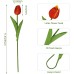 N&T NIETING Artificial Tulip Flowers, Pack of 12 Fake Tulips PU Latex Touch Tulips, Faux Red Tulips Artificial Flowers Arrangement for Wedding Bouquet Party Birthday Home Room Office Decoration,