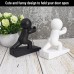 Omoojee Cute Door Stop, 2 Pack Buddy Door Stop, Flexible and Effective to Keep Your Door Open (White and Black)