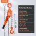VEVOR Ratchet Hoist Steel 1.5T Load Capacity Pulley Hoist 2.8 m Lifting Height Lever Hoist Diameter 8 x 24 mm Lifting Chain Size Chain Hoist 240N Tensile Force Heavy Duty Double Lever Brake Ratchet