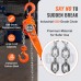 VEVOR Ratchet Hoist Steel 1.5T Load Capacity Pulley Hoist 2.8 m Lifting Height Lever Hoist Diameter 8 x 24 mm Lifting Chain Size Chain Hoist 240N Tensile Force Heavy Duty Double Lever Brake Ratchet