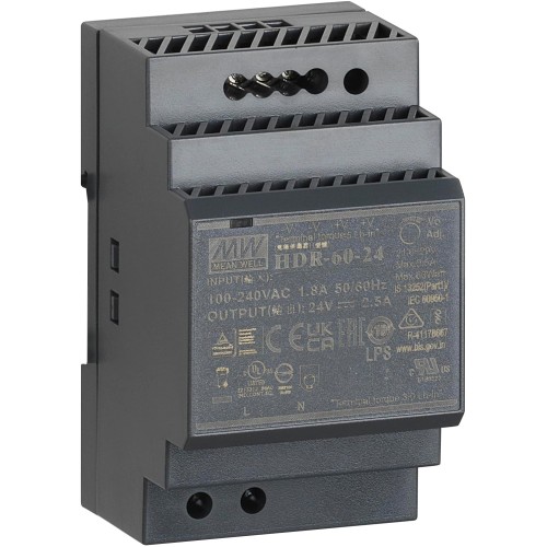 LEGRAND SP102 Row Mount Power Supply for EASYKIT Video Door Intercom Kit with 2-Wire Connector, Colour Monitor & Wide Angle Camera, 1/2 Family Home Set, Expandable