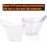 LATERN Pack of 50 Plastic Dessert Cups, 200 ml Curved Round Dessert Cups Transparent Parfait Appetizers Cups Reusable Serving Bowl for Pudding Mousse Party (11.4 x 6.3 cm)