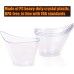 LATERN Pack of 50 Plastic Dessert Cups, 200 ml Curved Round Dessert Cups Transparent Parfait Appetizers Cups Reusable Serving Bowl for Pudding Mousse Party (11.4 x 6.3 cm)