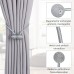 TopHomer Pack of 2 Magnetic Curtain Tiebacks, 10 Colours | For Living Room, Bedroom, Bathroom & Dining Room, Matches Curtains/Curtains/Shower Curtains (Silver)