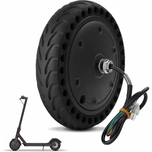 Yungeln Scooter Motor with Solid Rubber Tyres 36 V 250 W Motor Compatible with Xiaomi M365, 1S, Essential Electric Scooter