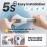 TAILI Grey Grab Bars for Seniors, 43 cm, 2-Pack Shower Grab Bar, No Drilling, Max. 109 kg Shower Handle with Suction Cup, Durable Bathtub Handle for Bathroom, Grab Bars for Bathroom