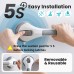 TAILI Grey Grab Bars for Seniors, 43 cm, 2-Pack Shower Grab Bar, No Drilling, Max. 109 kg Shower Handle with Suction Cup, Durable Bathtub Handle for Bathroom, Grab Bars for Bathroom