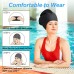 AMFUN Swimming Cap for Long Hair, 1 Piece Silicone Extra Large Swimming Cap, Stretchy and Non-Slip, Women and Men Swimming Cap for Dreadlocks, Curls, Hair Extensions, Braids (Black)