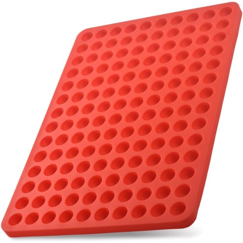 ionEgg 140 Cavity Hemisphere Silicone Mold, Gummy Bear Mold, Mini Treat Pan for Dogs, Baking Mat, Round Silicone Pad for Ganache, Candy, Cookies, Chocolate Drops
