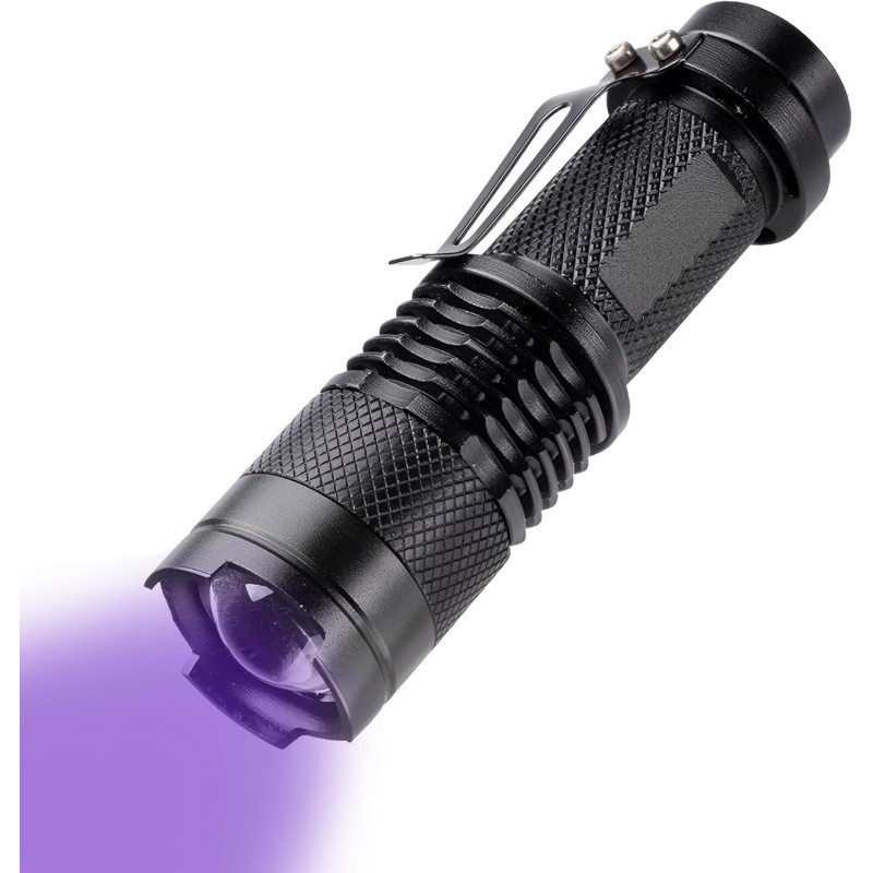 ILantule UV Torch - Ultraviolet LED Light with Adjustable Focus, Black Light Spotlight for Pets Urine Detector