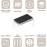 sourcing map Chair Leg Floor Protectors Rectangle PVC and Felt Chair Leg Cover Caps for Hardwood Floors Clear White 25x45mm Pack of 12