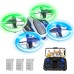 Mini Drone with Camera HD 720P for Children, RC Drone with LED Lights, Quad-copter with 3D Flips, Headless Mode and 3 Batteries, 21 Minutes Long Flight Time, Toy Helicopter for Children and Beginners