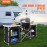 VEVOR Camping Kitchen Table, Folding Outdoor Cooking Table with Storage Bag, Aluminium Cooking Station with 3 Cabinets and Removable Windshield, Quick Assembly for Picnics etc.